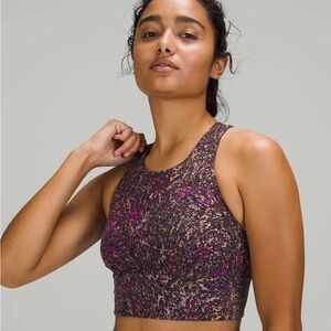 Lululemon NWOT Wunder Train Long-Line Bra Med Support C/D Topography Multi 4